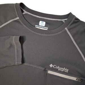 Columbia PFG Fishing Shirt Mens Medium Gray Long Sleeve Omni-Freeze Zero Cool
